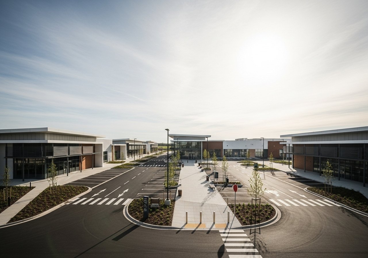 Vue d'ensemble du potentiel de développement et de l'attractivité des commerces en périphérie de Poitiers.