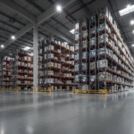 Vue d'ensemble d'un centre de distribution moderne, illustrant l'efficacité des plateformes logistiques à Niort.