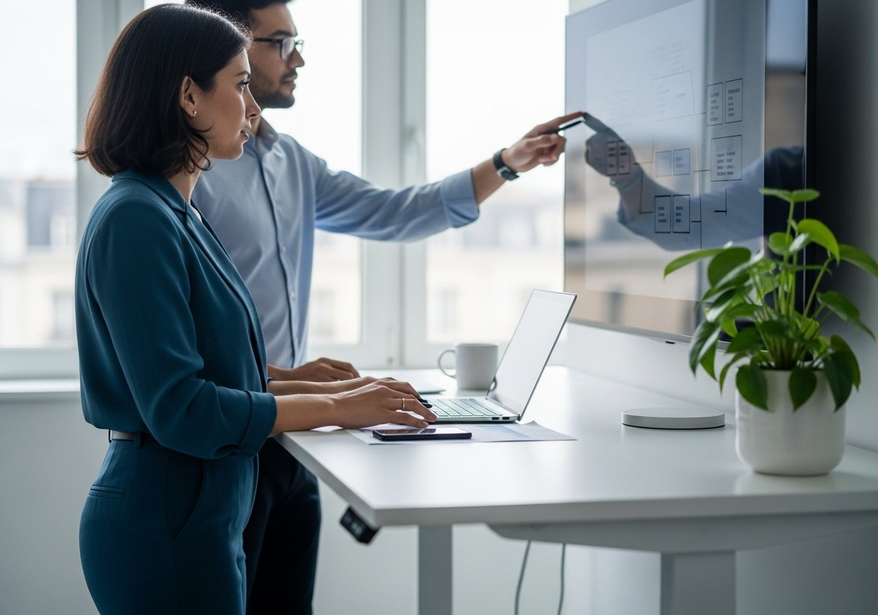 Un environnement professionnel dynamique, bénéfice clé d'une vente de bureau dans le centre de Poitiers.