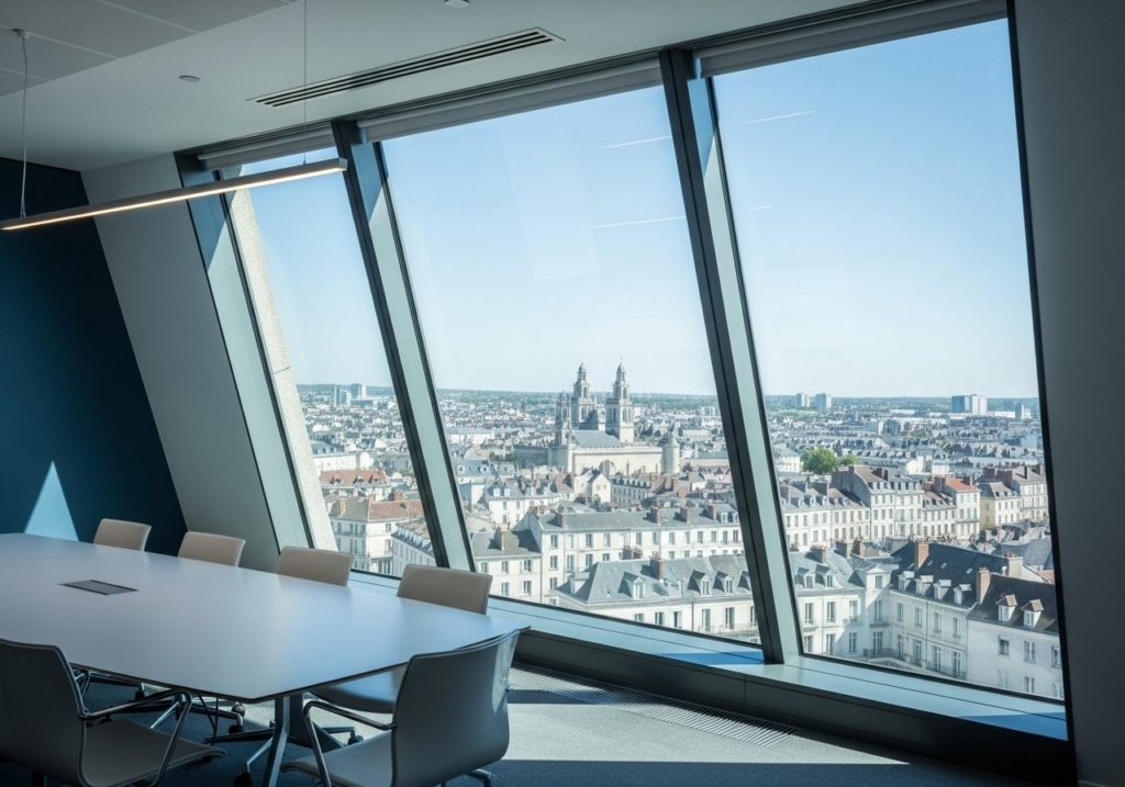 Illustration d'un emplacement d'affaires stratégique pour une vente de bureau dans le centre de Poitiers.