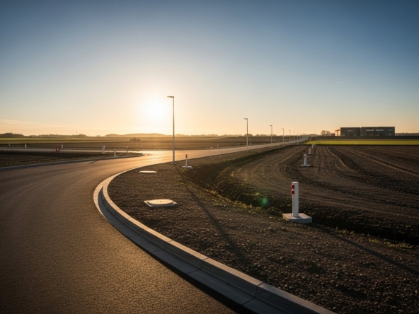 Concept visuel illustrant les opportunités offertes par la vente de terrain industriel à Niort pour les entreprises.